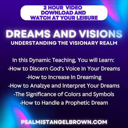 Dreams and Visions In-Depth Course| Digital Video Download